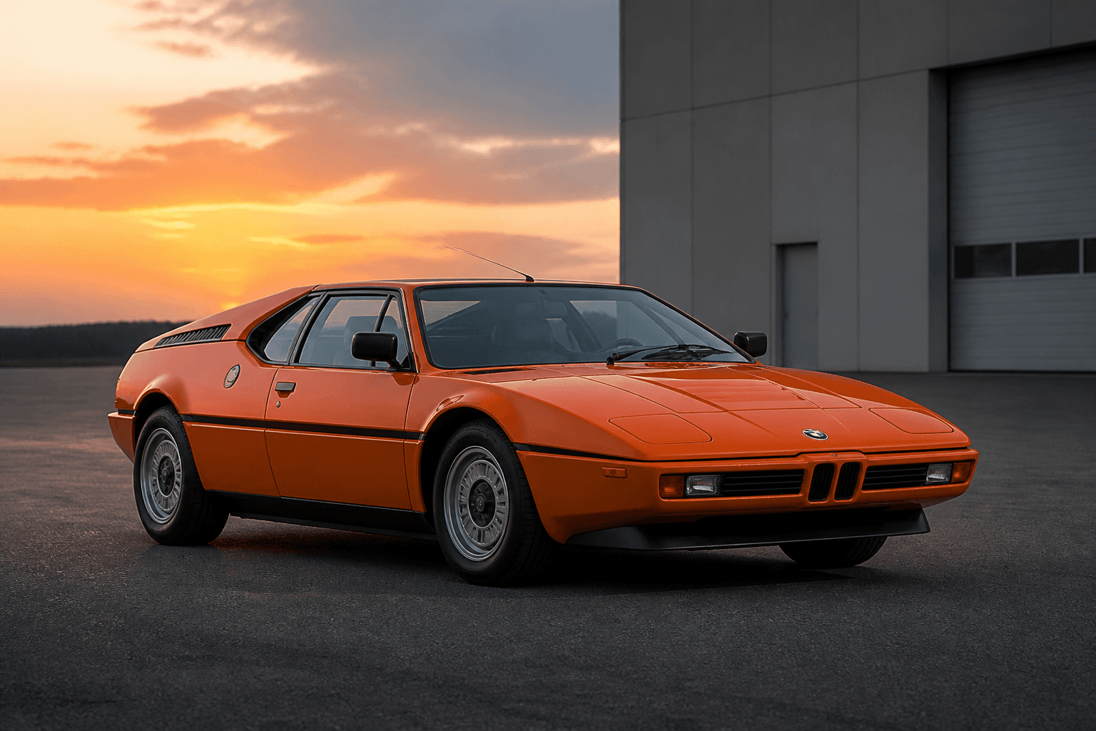 BMW M1 E26 en una imagen generada para MotorAtlas Stage Lab