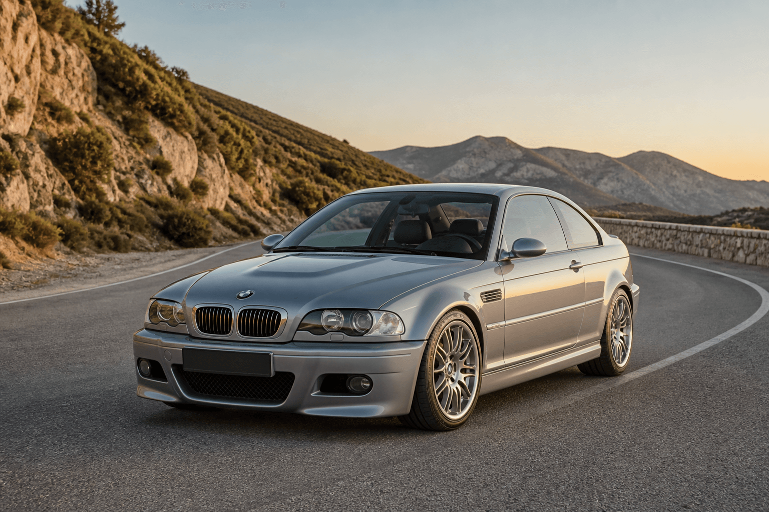 BMW M3 E46 S54 en una imagen generada para MotorAtlas Stage Lab