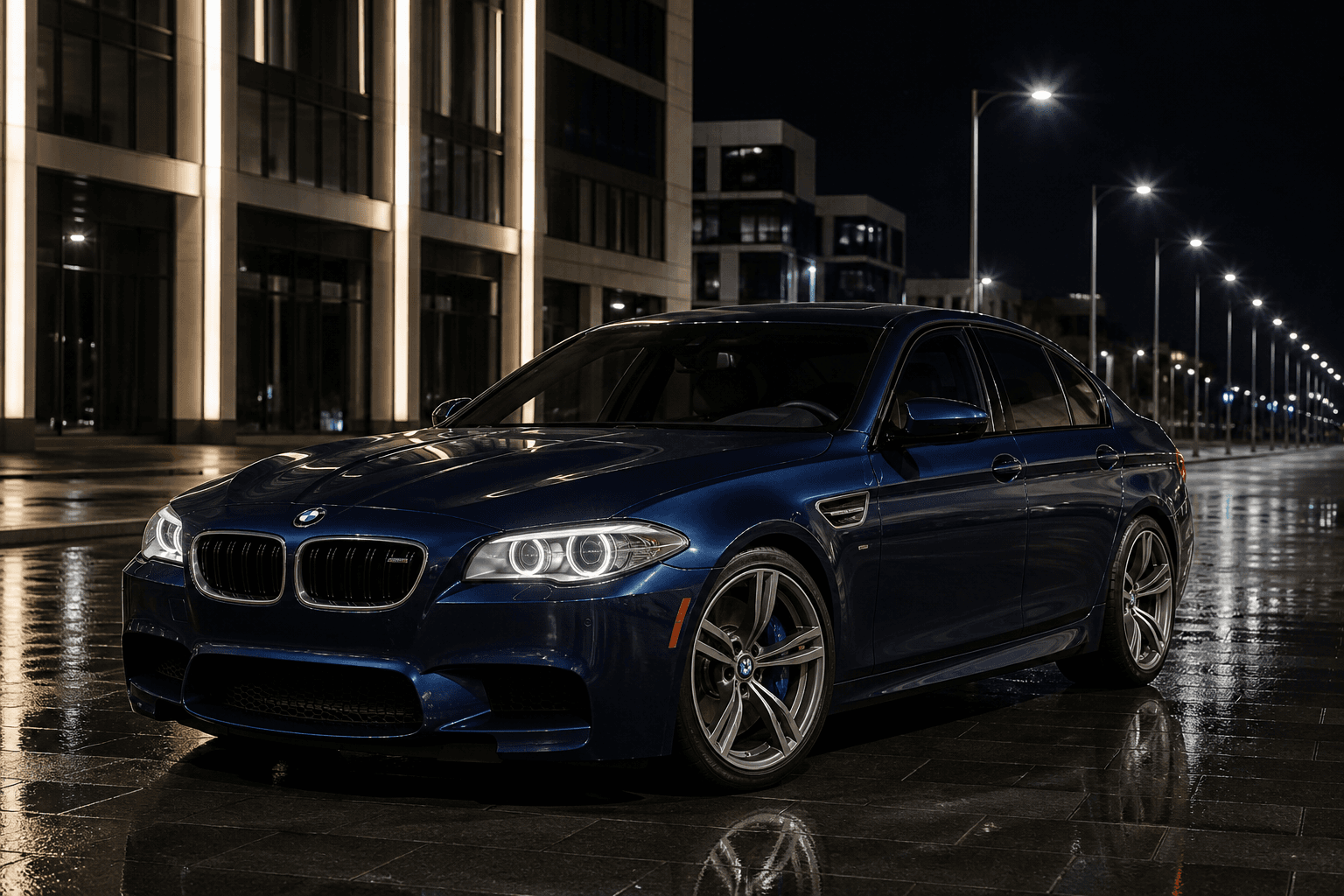 BMW M5 F10 S63 en una imagen generada para MotorAtlas Stage Lab