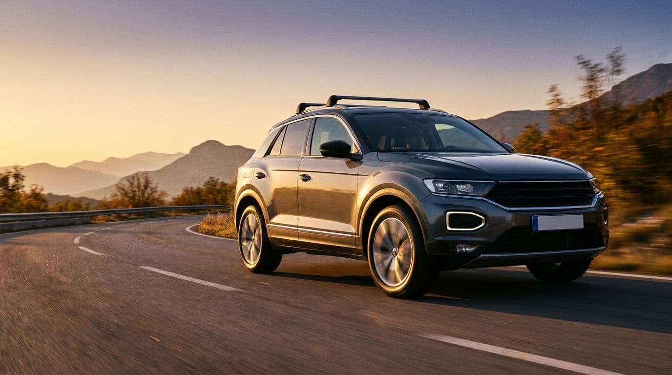 SUV compacto en carretera de montana